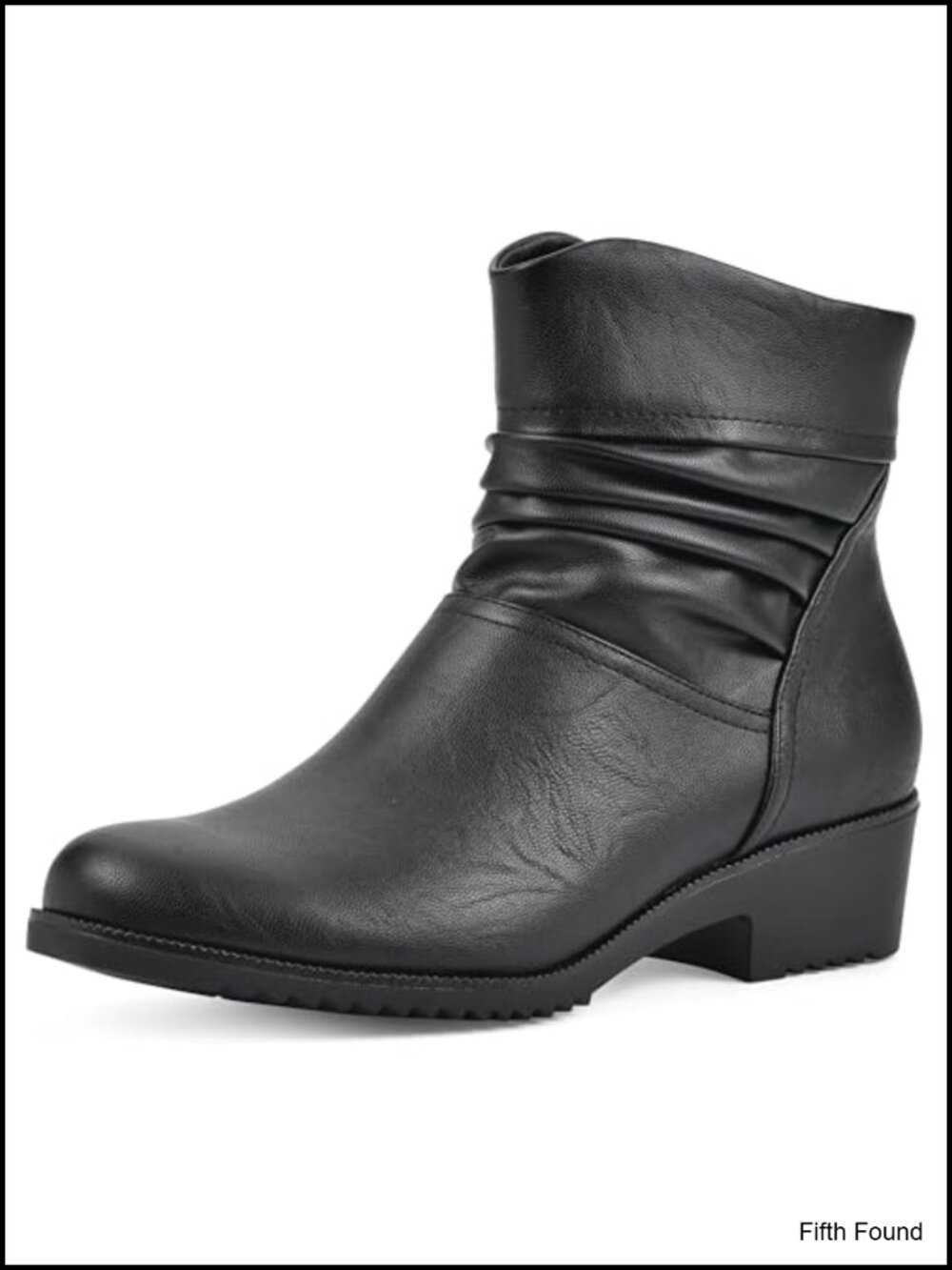 White Mountain Durbon Cushioned Ankle Booties Block Heel Zip